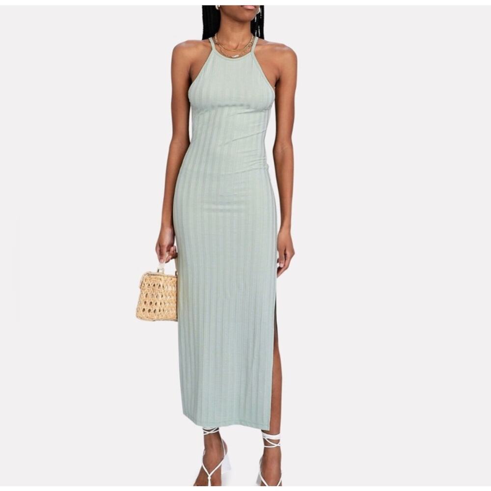 Jonathan Simkhai Standard Megan Rib Knitβ Maxi Dress in Green